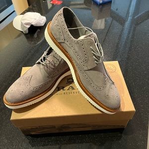 Grey Wingtip Trask Shoes with rubber sole. Brand New and never worn.